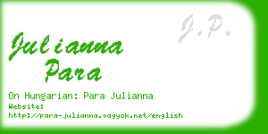 julianna para business card
